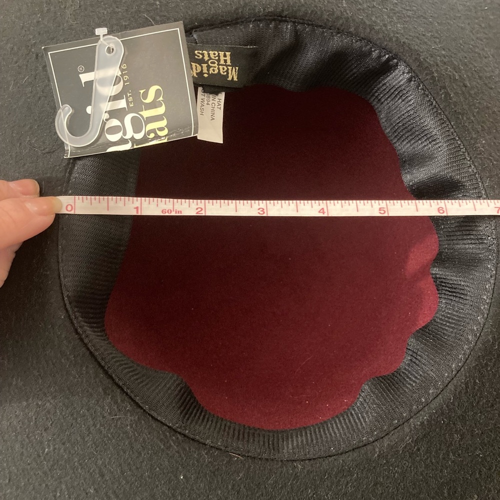 Magid Hats - Women’s black and burgundy hat. - Picture 5 of 6